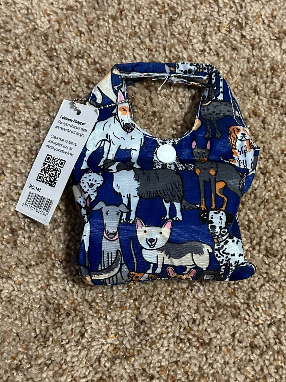 eco chic Foldaway Shopper - Dog Print